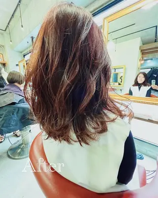 セミロング カラー パーマ オーナースタイリスト 佐藤のヘアスタイル