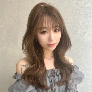 ロング カラー 🤎大人かわいい🤎 韓国レイヤー🤎力丸のヘアスタイル