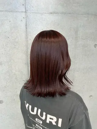 ショート カラー ヘアアレンジ 🍎艶モテカラー🍎 カリンのヘアスタイル