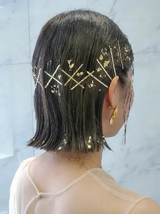 ショート ヘアアレンジ bei licoldo所属・仁科 美乃里のヘアスタイル