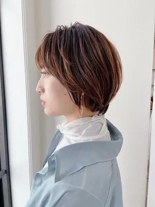 ショート 🌟ショート/シ ョートボブ/岡田🌟のヘアスタイル