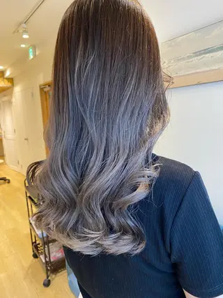 ミディアム カラー kawabe maikoのヘアスタイル