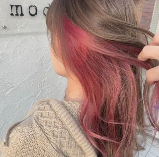 ロング カラー 髪質改善色素改善特化 keiのヘアスタイル