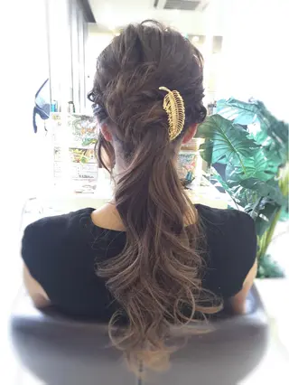 ロング ヘアアレンジ 松本 明日可のヘアスタイル