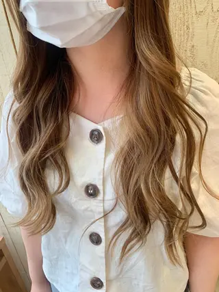 ロング カラー 透明感/ 美髪矯正/田中恭のヘアスタイル