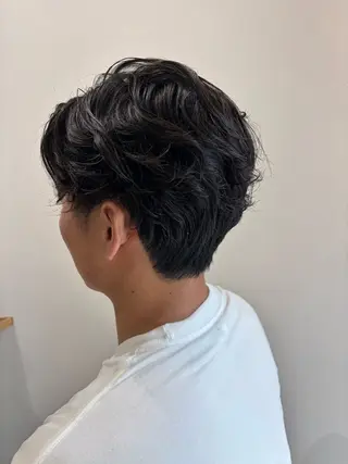 ショート パーマ メンズ hair salon e.m.所属・浅田 楓のヘアスタイル