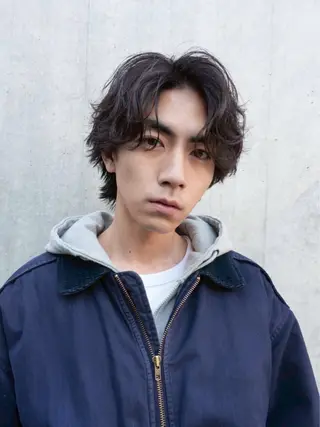 パーマ メンズ パーマ/カラー ブリーチ/廣田歩のヘアスタイル