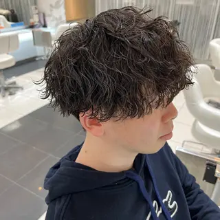 パーマ メンズ NYNY姫路本店 メンズパーマ藤川時也のヘアスタイル