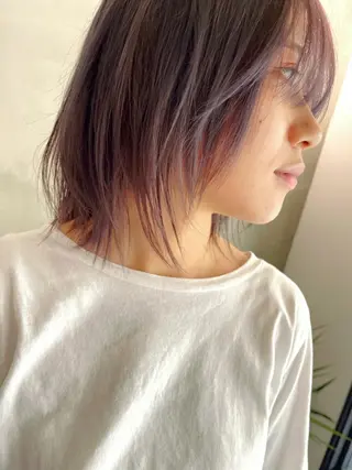 ミディアム カラー ハイトーンカラー RYUのヘアスタイル