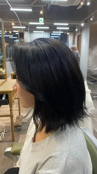 ミディアム カラー 飯田 雷晟のヘアスタイル