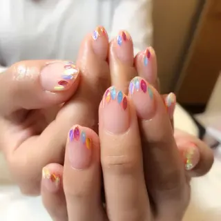 ミディアム ネイル パラジェル lira nailのネイルデザイン