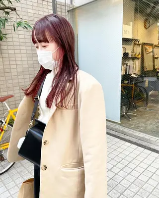 ロング カラー ハイトーン/レイヤー /ウルフ⭐️永田⭐️のヘアスタイル