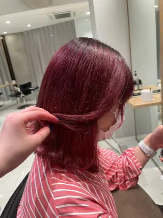 ミディアム カラー ヘアアレンジ MAYU/ハイトーン /レイヤーカットのヘアスタイル