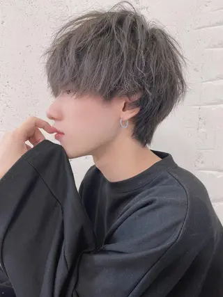 ショート パーマ メンズ 静岡/草薙パーマ メンズバレイヤージュのヘアスタイル