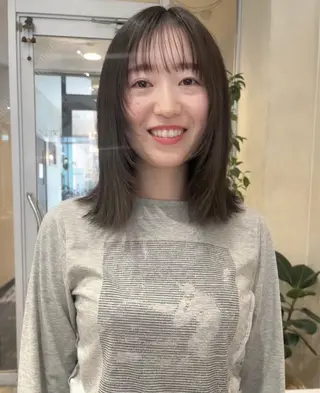 ミディアム カラー nakahara madokaのヘアスタイル