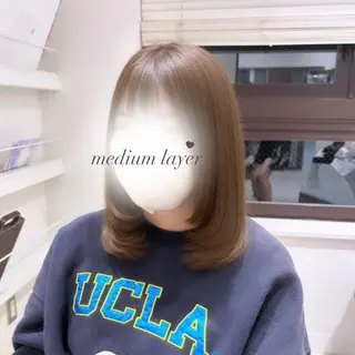 ミディアム Ririka/銀座/ Euphoria🤍のヘアスタイル