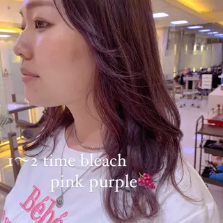 セミロング カラー 似合わせカットカラー ♡佐藤捺美のヘアスタイル