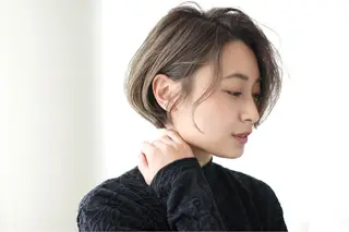 ミディアム カラー 大人女性のショート ・ボブ✂︎沼尻典祥のヘアスタイル