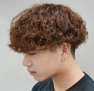 カラー パーマ メンズ 馬場 斗生のヘアスタイル