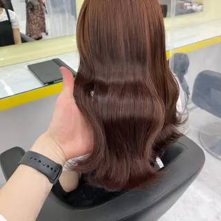 ミディアム カラー ヘアアレンジ 韓国風ベージュ🤎 赤みなし🌿横浜🤎のヘアスタイル