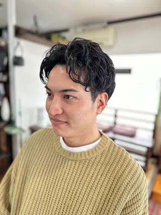 ショート パーマ メンズ TELA HAIR 大網店所属・小松崎 翔太のヘアスタイル