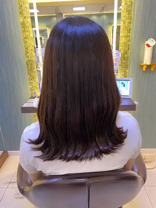 セミロング パーマ ✨垢抜け✨3Dカラー 山本美侑のヘアスタイル