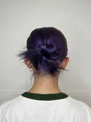 セミロング ヘアアレンジ 🦠カラーリスト/ 魚瀬あおい🦠のヘアスタイル