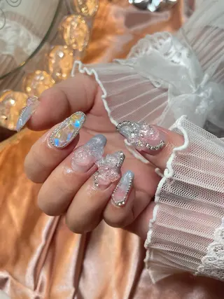 ネイル 23時まで❤︎韓国、 ワンホンネイルのネイルデザイン