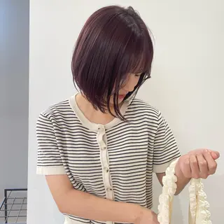 ショート カラー nonoka オリーブ/グレージュのヘアスタイル