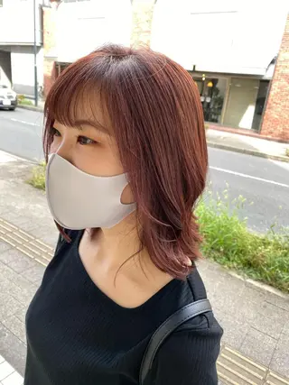 ミディアム カラー 韓国風デザイン 💐MIZUKI💐のヘアスタイル