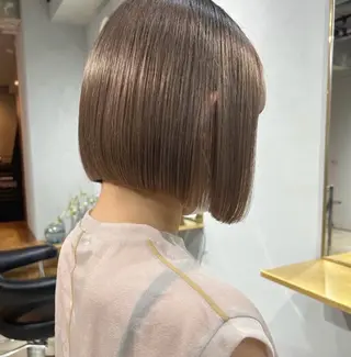 ショート カラー akane/ボブ /オリーブ/ブラウンのヘアスタイル