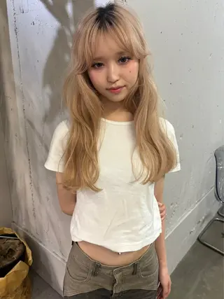 ロング 似合わせレイヤーカ ット　ʚɞ riiのヘアスタイル