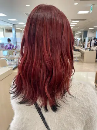 セミロング カラー ヘアアレンジ 🍒KIKUCHI KANAE🍒のヘアスタイル