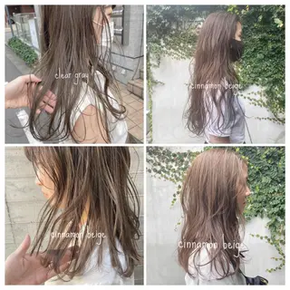 ミディアム カラー ヘアアレンジ ブリーチなしで透明感 艶カラー【Ryo】のヘアスタイル