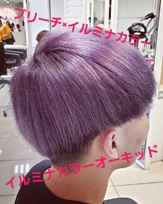 カラー メンズ ミディアム 染野 匠のヘアスタイル