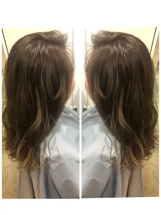 ロング カラー 品田 真里のヘアスタイル