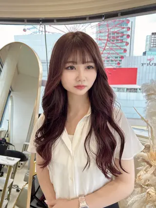 ロング 心斎橋ヘアカラー ブリーチmarinaのヘアスタイル
