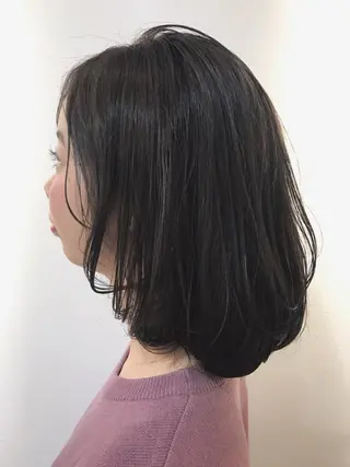ミディアム カラー ri saのヘアスタイル
