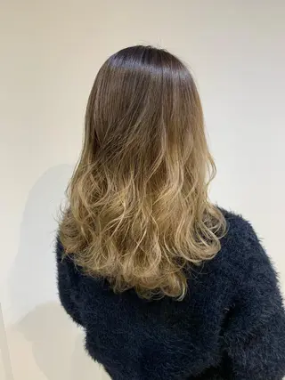 ロング カラー 小島嵩人 縮毛矯正 髪質改善のヘアスタイル