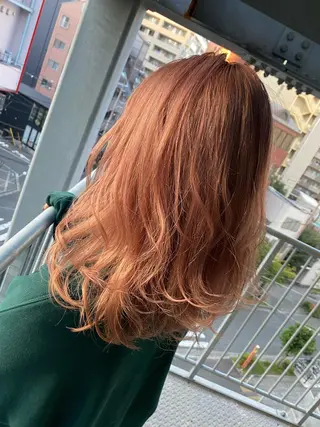 セミロング カラー AVANCE京橋所属・ハイトーンヘア/ 島崎　タクミのヘアスタイル