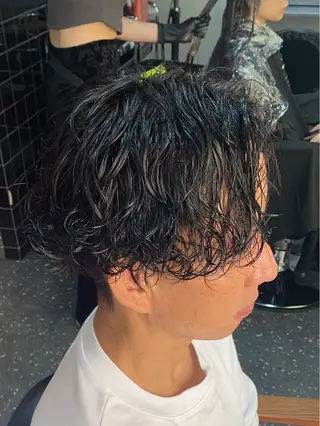 パーマ メンズ パーマ/ダブルカラー ブリーチ⭐️海斗のヘアスタイル