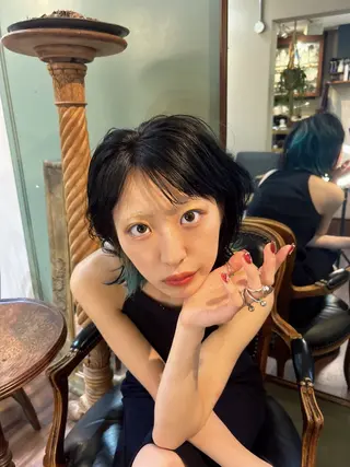 ミディアム KURIA*⋆ஐ ブリーチ/韓国ヘアのヘアスタイル