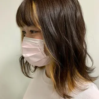 ミディアム カラー ヘアアレンジ ウスイマイコ カット/ケアカラーのヘアスタイル