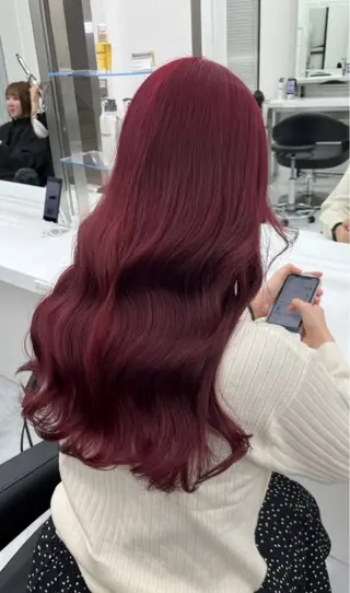 ロング 曲がる縮毛矯正✨️ パーマ🌀 晃哉‎のヘアスタイル