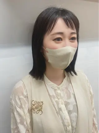 ミディアム 藤本 静香のヘアスタイル