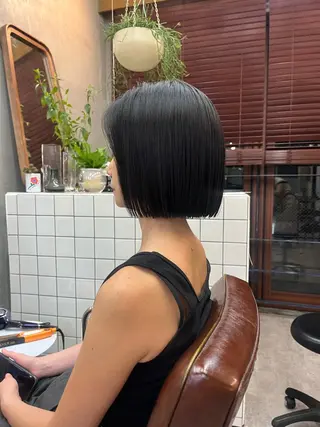 ショート カラー SALT WATER所属・🫐 𝐌𝐚𝐨 🫐ボブモデル募集のヘアスタイル