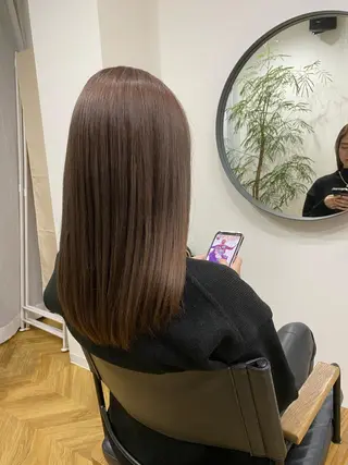 セミロング 透明感/ツヤ髪/ さら艶/前田祥汰のヘアスタイル