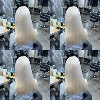 ロング カラー ハイトーン/縮毛矯正 /透明感カラーヨシキのヘアスタイル