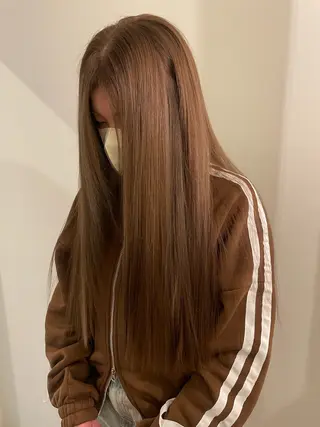 ロング カラー 渋谷 留菜のヘアスタイル