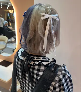 ショート カラー ヘアアレンジ ✨カチモリ✨レイヤー 韓国ヘア🇰🇷ゆいのヘアスタイル